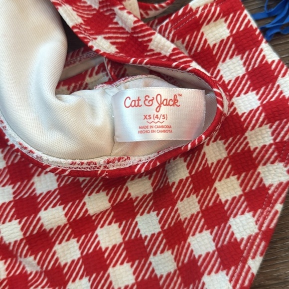 Set of Swimming Suits.  Girls size XS 4/5. Cat and Jack, Art Class brands. - Picture 3 of 4